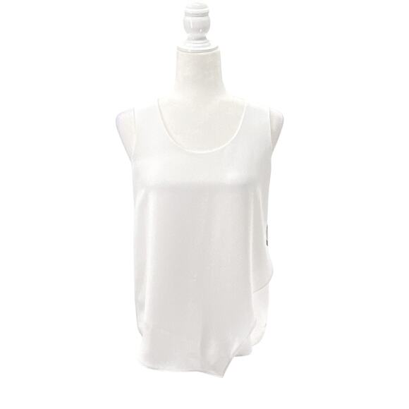 Nic + Zoe Tops - NIC+ZOE White Promenade Top Women XS NWT Asymmetrical Hem
